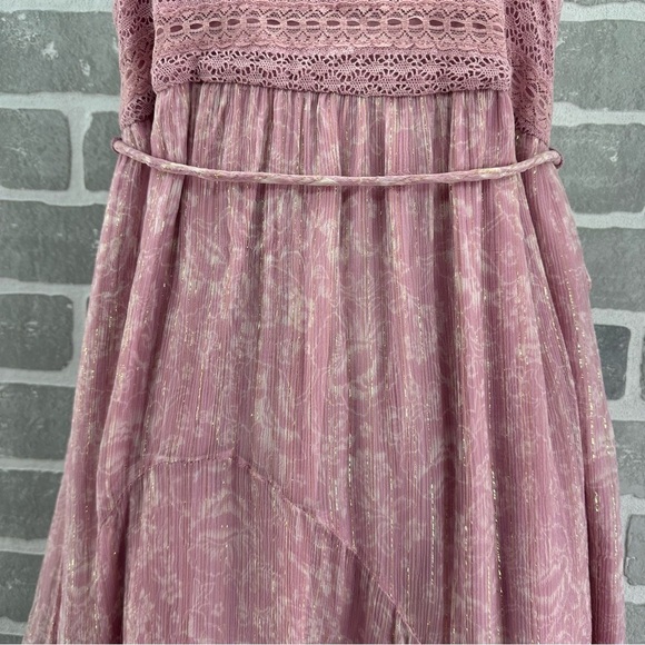 Tularosa Brooks Dress Lilac Toile Floral Asymmetrical Hem Dress Size Medium - Picture 4 of 11